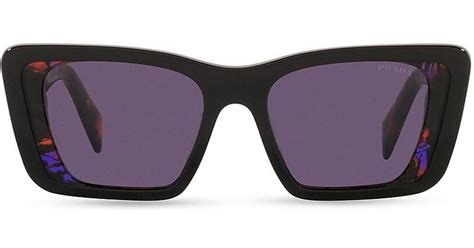 prada men rimless sunglasses|prada 51mm rectangular sunglasses.